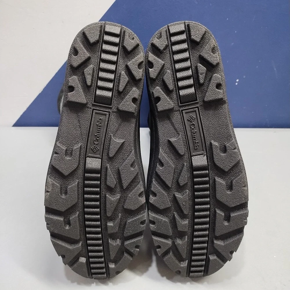 Columbia Powderbug Plus II Snow Boots Youth 7 Gray Black Waterproof BY1326-010